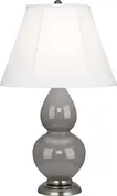 Smokey Taupe Small Double Gourd Accent Lamp by Robert Abbey