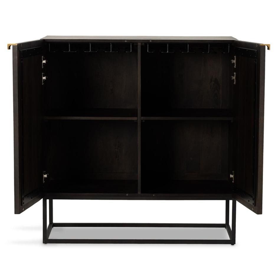 Kelby Bar Cabinet - Gunmetal by Four Hands