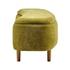Leony Chenille Storage Bench, Seneca Olive  by New Pacific Direct
