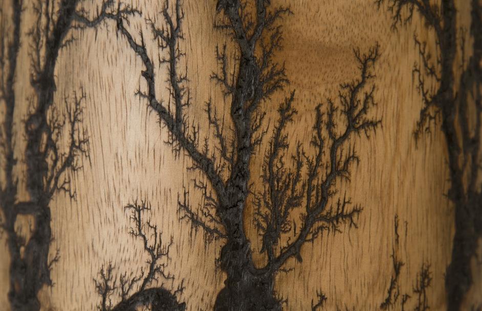 Lightning Vase, Mango Wood, Cup Shape by PHILLIPS COLLECTION