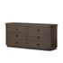 Valen 6 Drawer Dresser - Rustic Brown Oak Veneer by Four Hands