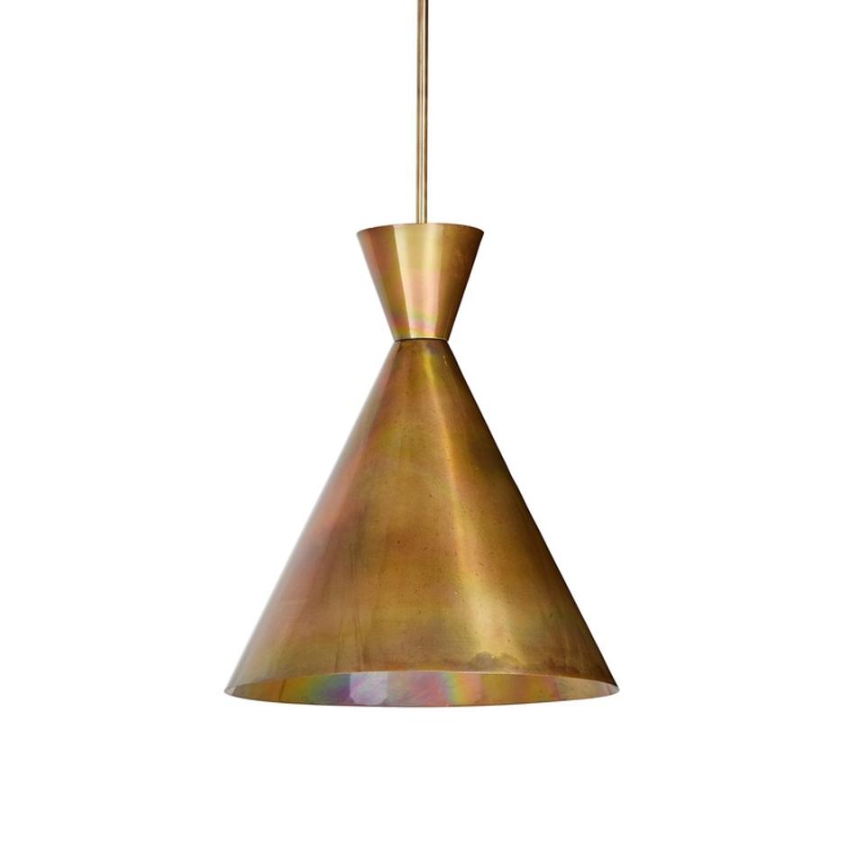 Clement Pendant In Burnt Brass-Black Cord by Four Hands