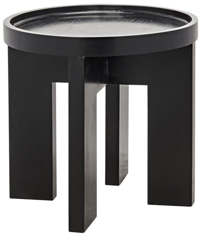 Gavin Side Table, Hand Rubbed Black by Noir Furniture