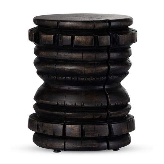 Judah End Table In Rubbed Black by FOUR HANDS