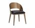DEZIRAE DINING CHAIR - ANTIQUE BRASS - CHARCOAL BLACK LEATHER by Sunpan