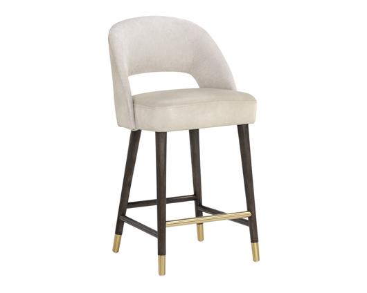 Monae Counter Stool - Bravo Cream / Polo Club Muslin by Sunpan