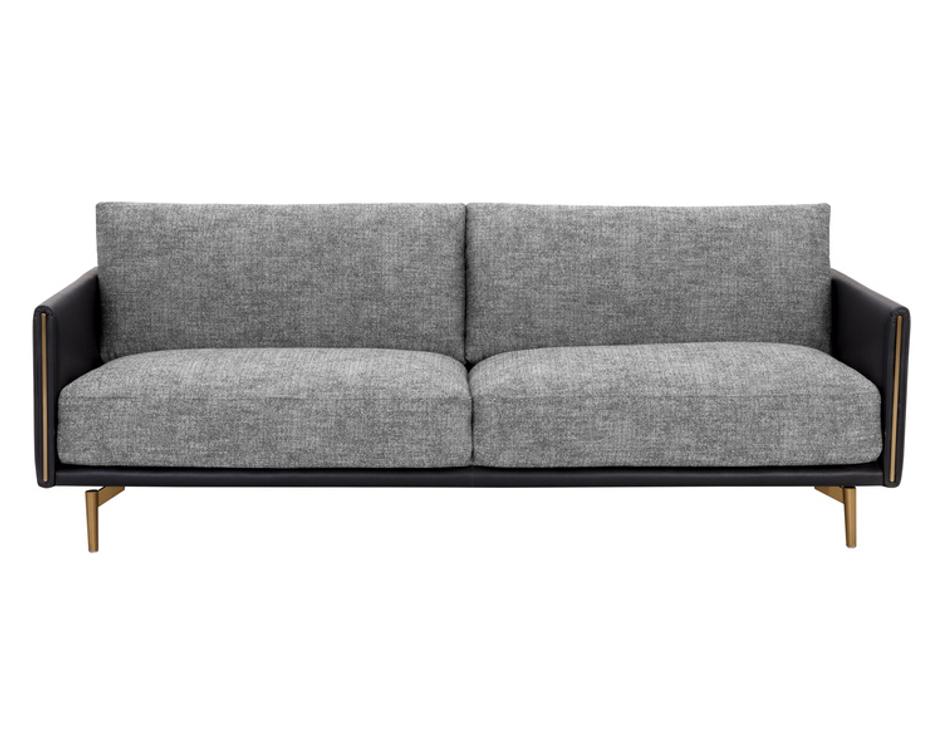 ASHI SOFA - NASH ZEBRA / COAL BLACK by Sunpan