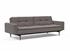 DUBLEXO SLEEPER SOFA W/ARMS in MIXED DANCE GREY FABRIC WITH Dark Wood LEGS 521 by INNOVATION USA