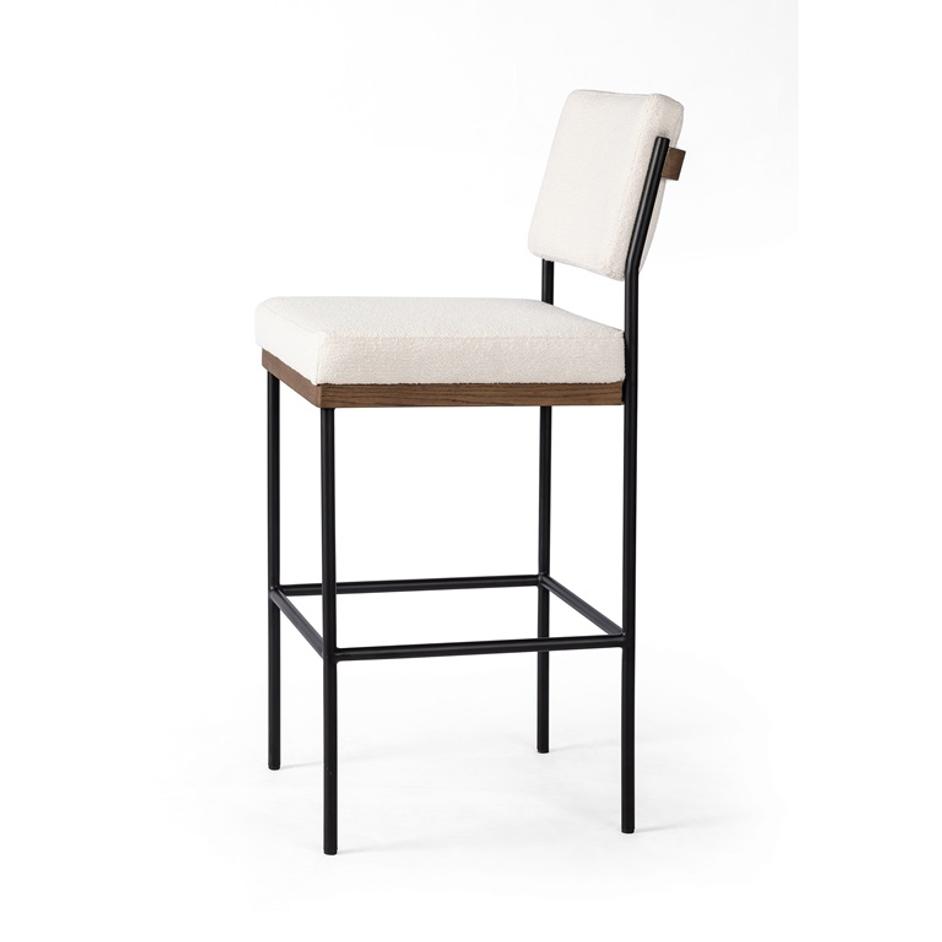 Benton Stool In Fayette Cloud In Bar by FOUR HANDS