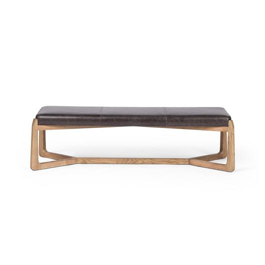 Roscoe Bench In Sonoma Black by FOUR HANDS