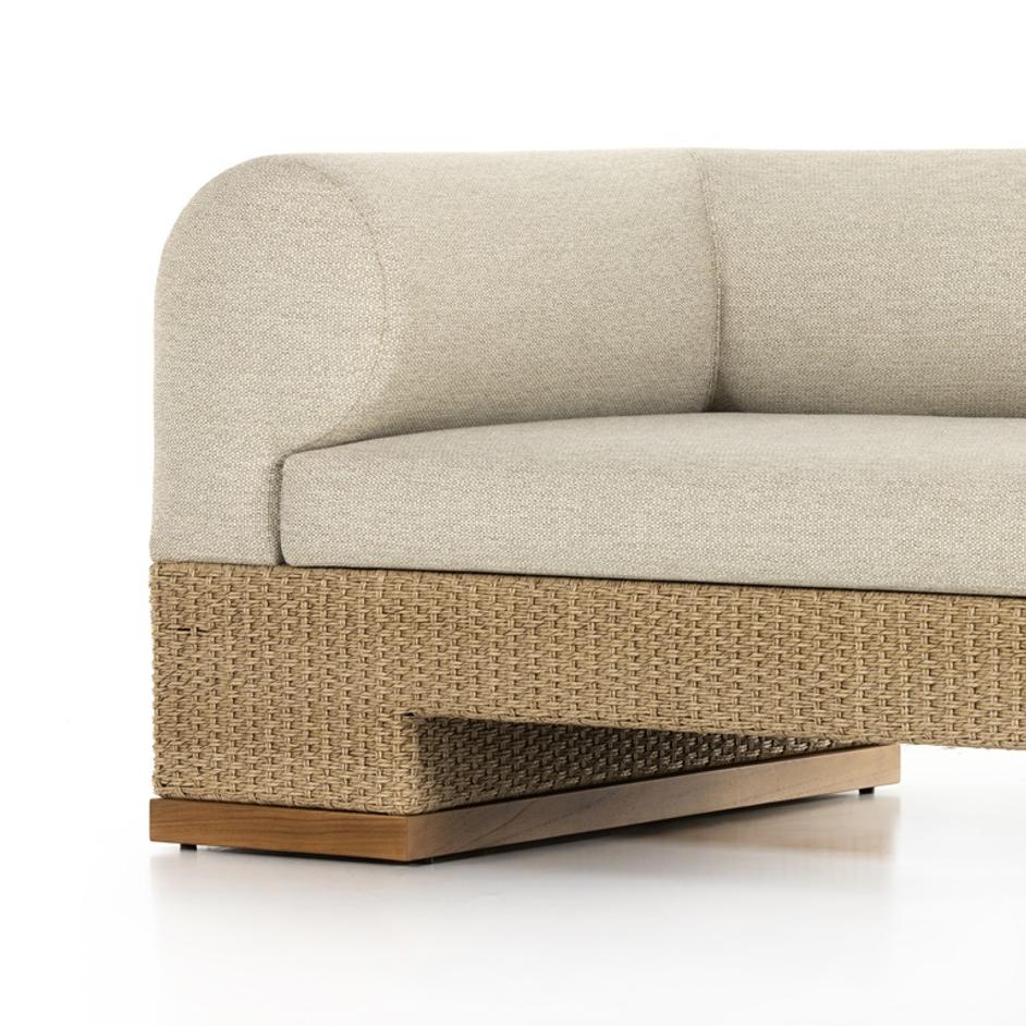 Joss Outdoor Sofa In 106" In Natural Teak by FOUR HANDS