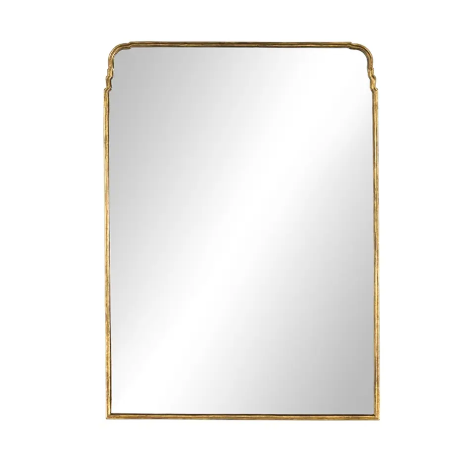 Loire Floor Mirror In Antiqued Gold Leaf by FOUR HANDS