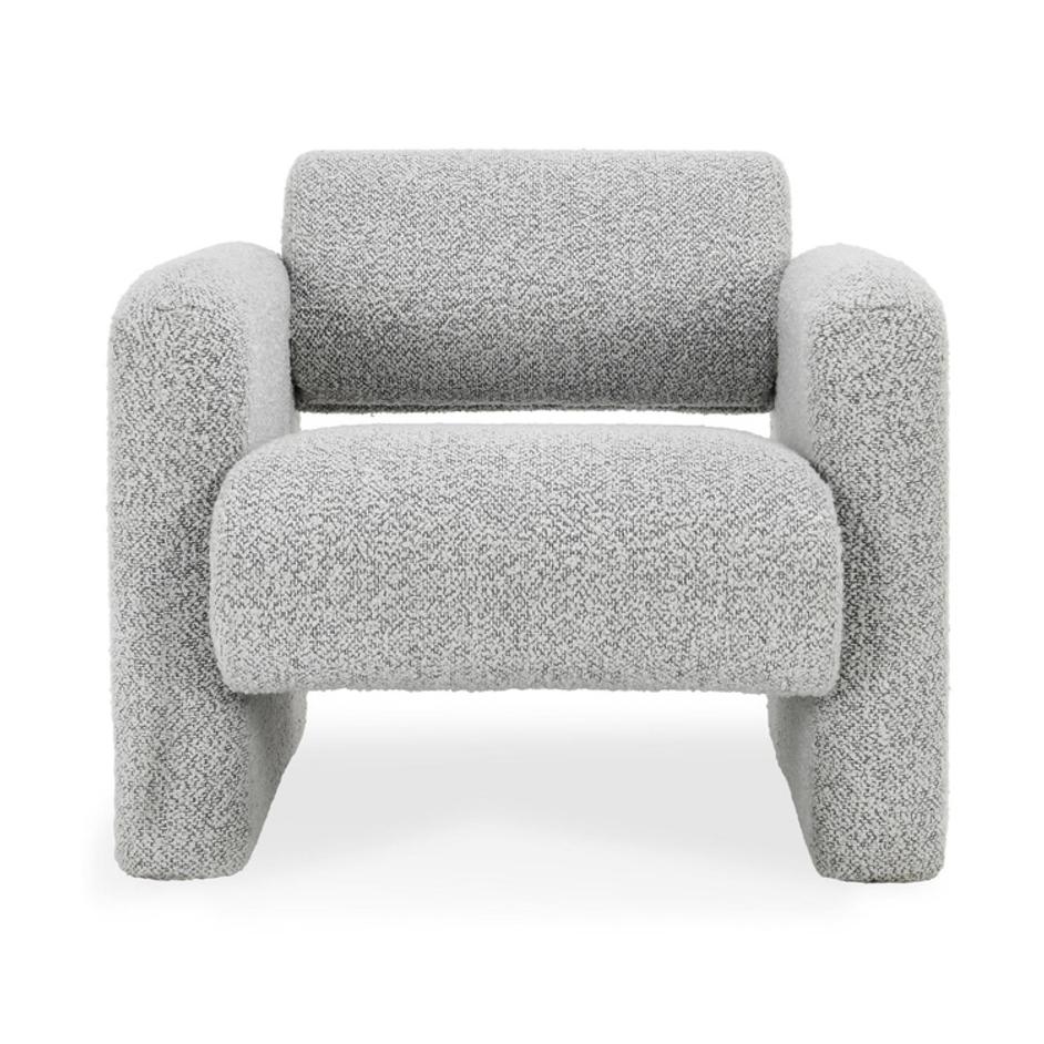 Marcel Boucle Accent Chair Mercury Gray by Classic Home