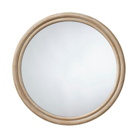 Riley Wood Round Wall Mirror by Jamie Young