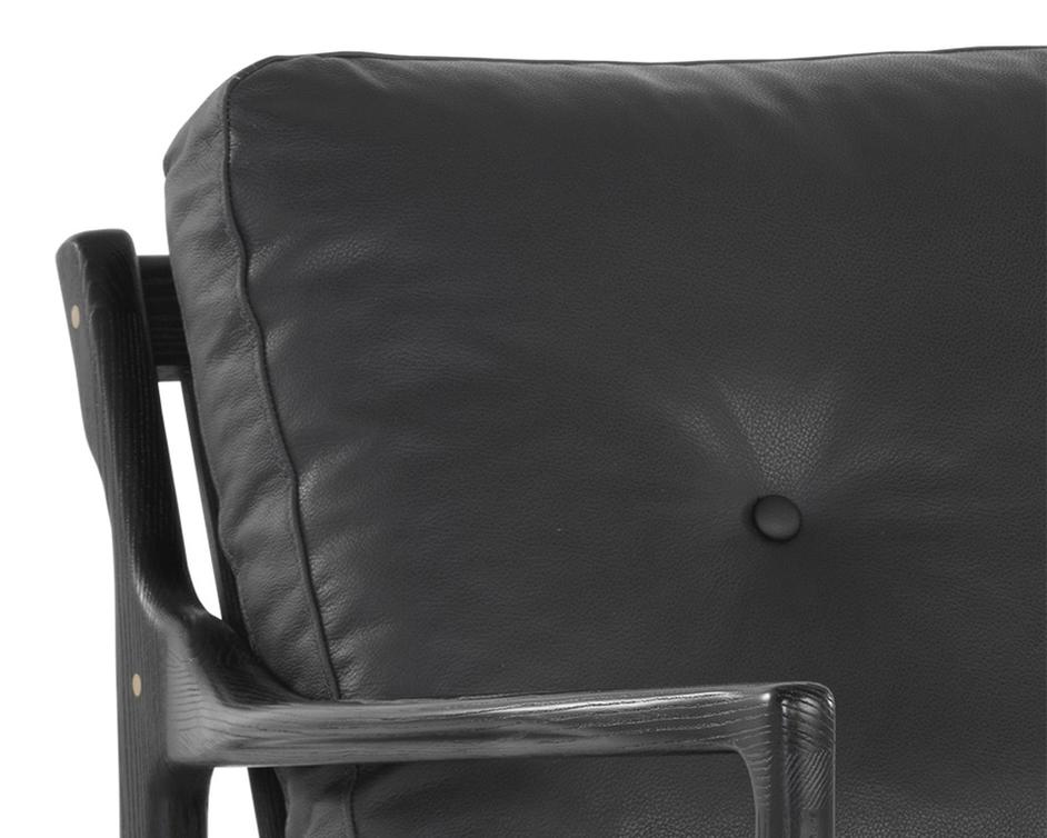 Gilmore Lounge Chair - Black Leather by Sunpan