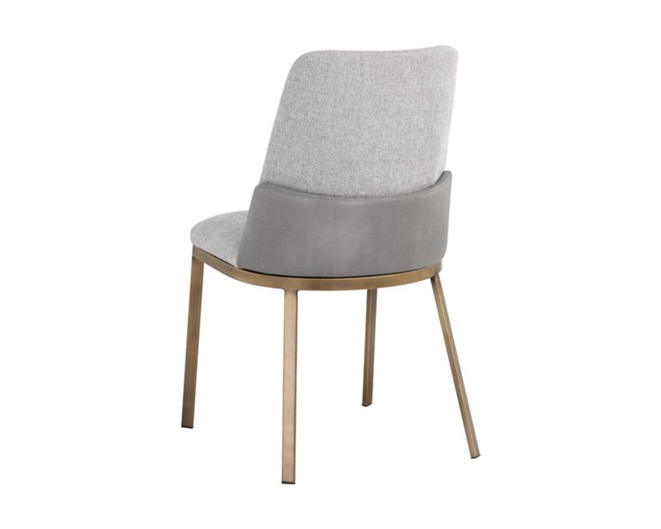 MARIE DINING CHAIR - BELFAST HEATHER GREY / BRAVO METAL by Sunpan