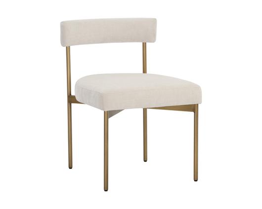 SENECA DINING CHAIR - ANTIQUE BRASS - DANNY IVORY by Sunpan