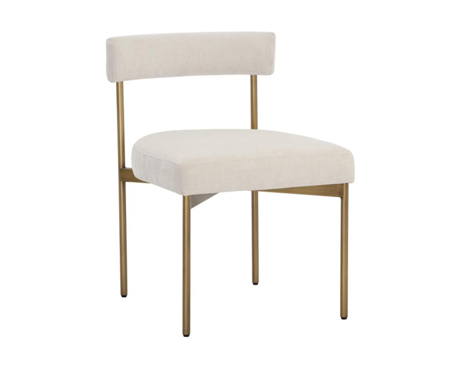 SENECA DINING CHAIR - ANTIQUE BRASS - DANNY IVORY by Sunpan