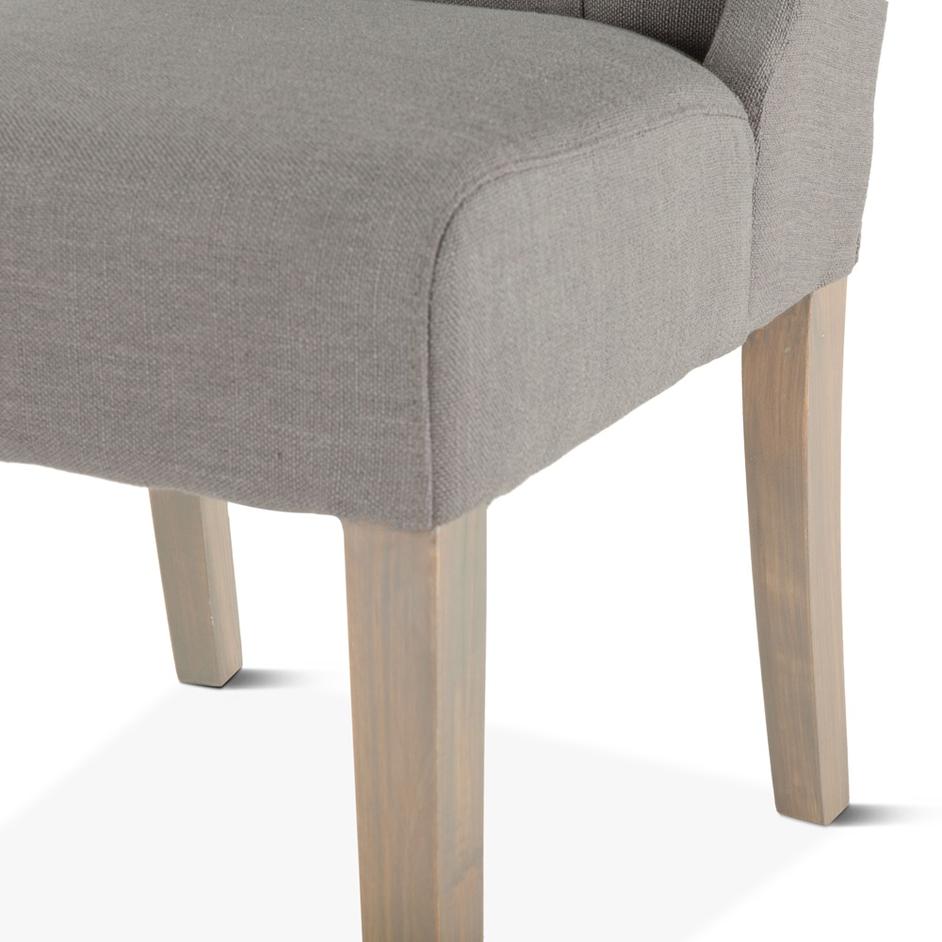 Lara Oxford Gray Linen Dining Chair by Home Trends & Design