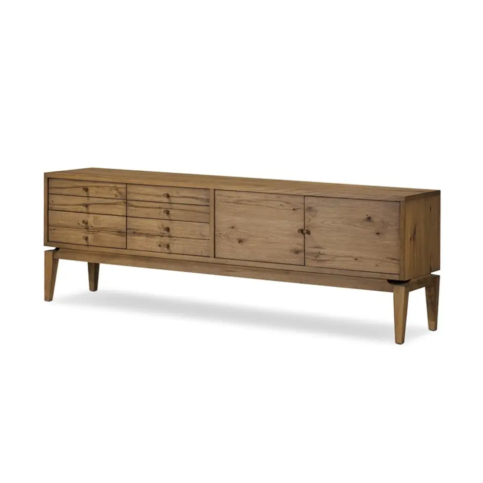 Bergstrom Media Console - Warm Natural Oak Veneer by Four Hands