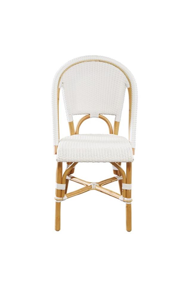 White Leroy Side Chair by Furniture Classics