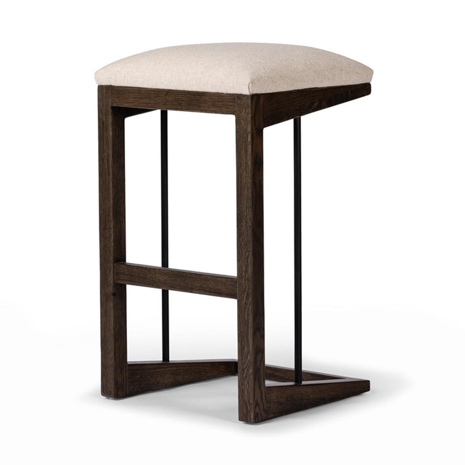 Finn Bar + Counter Stool In Sienna Brown Oak by Four Hands