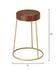  Henry Round Leather Counter Stool, Brown by Jamie Young