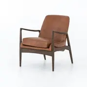 Braden Leather Chair-Brandy by FOUR HANDS