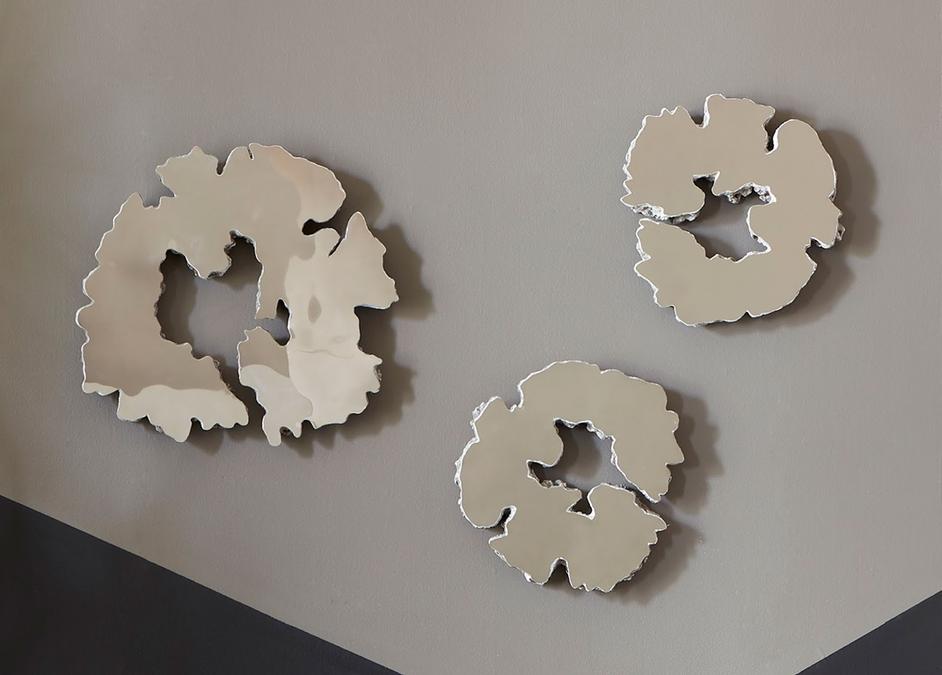 Lava Slice Wall Art, Resin, Stainless Steel, Large by PHILLIPS COLLECTION