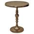 Romina Brass Accent Table In Aluminum by Renwil