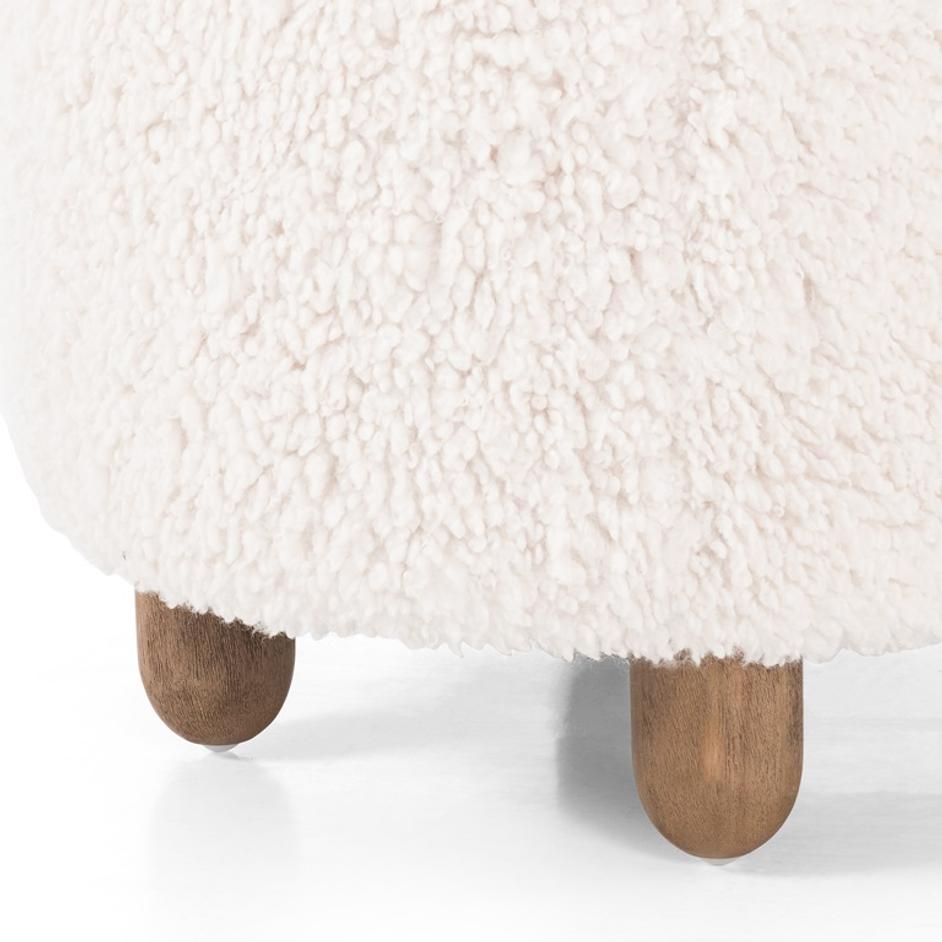 Aniston Ottoman In 21" In Andes Natural by FOUR HANDS