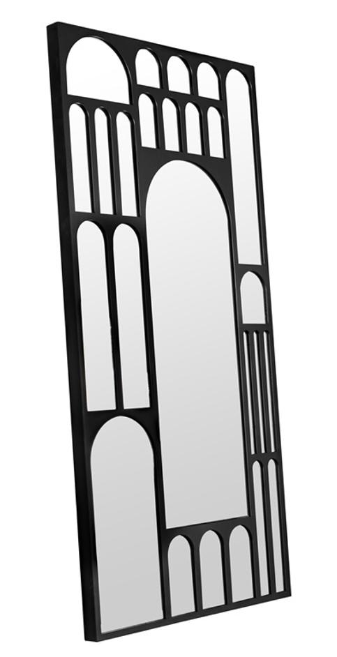 Industrial Steel Matte Black Doorway Mirror by Noir Furniture