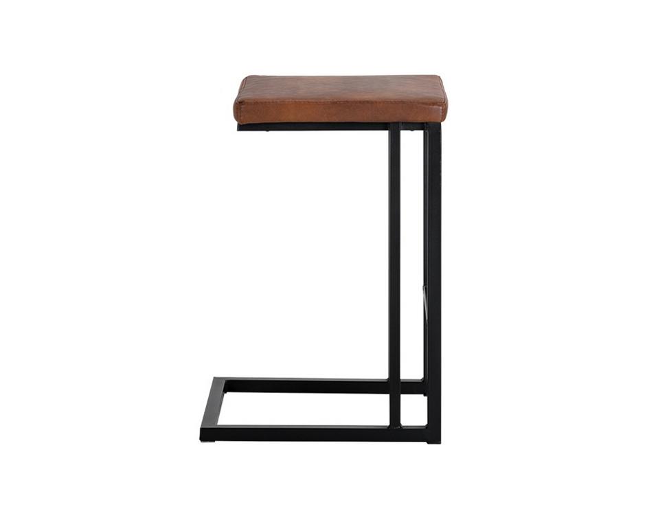 Boone Counter Stool - Black - Bravo Cognac by Sunpan