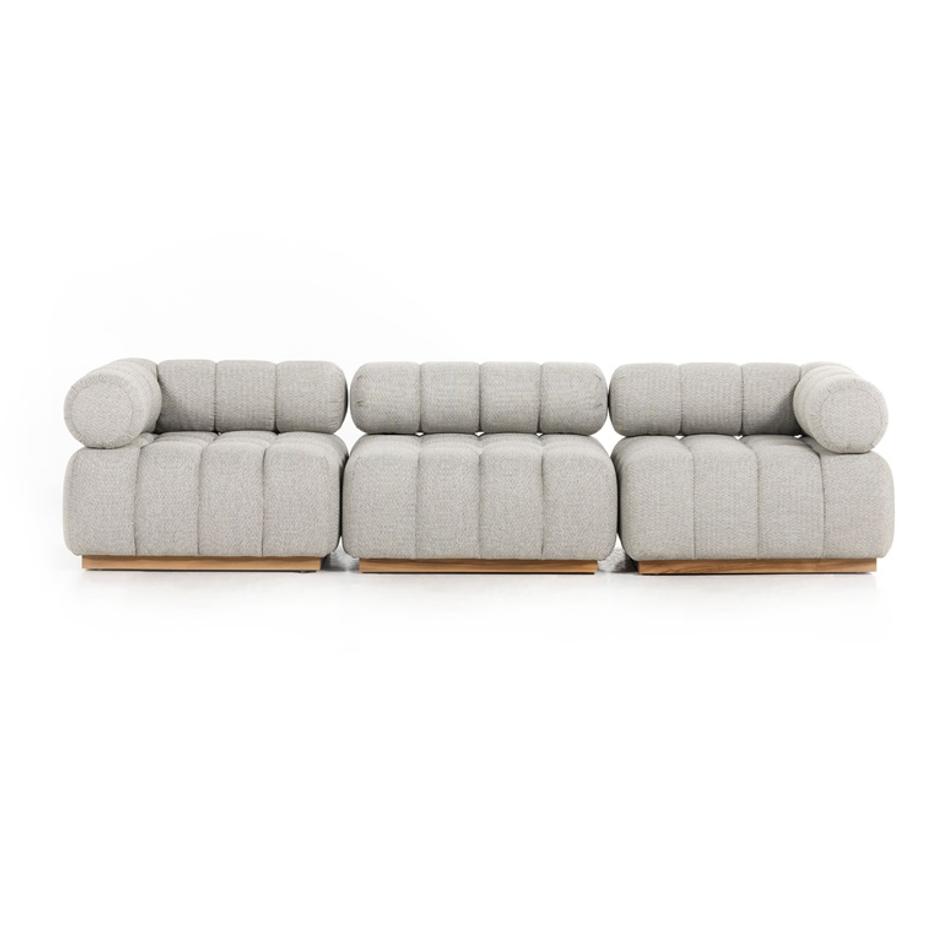 Roma Outdoor 3pc Sectional In Ash by FOUR HANDS
