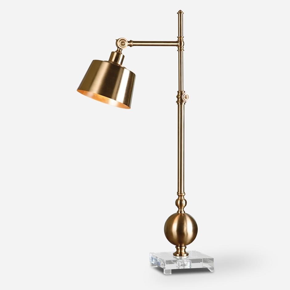 Laton Brushed Brass Task Lamp by Uttermost