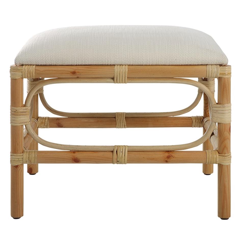 Laguna Small White Bench by Uttermost