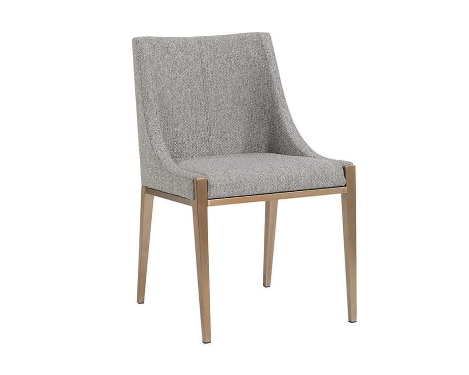 DIONNE DINING CHAIR - MONUMENT PEBBLE by Sunpan