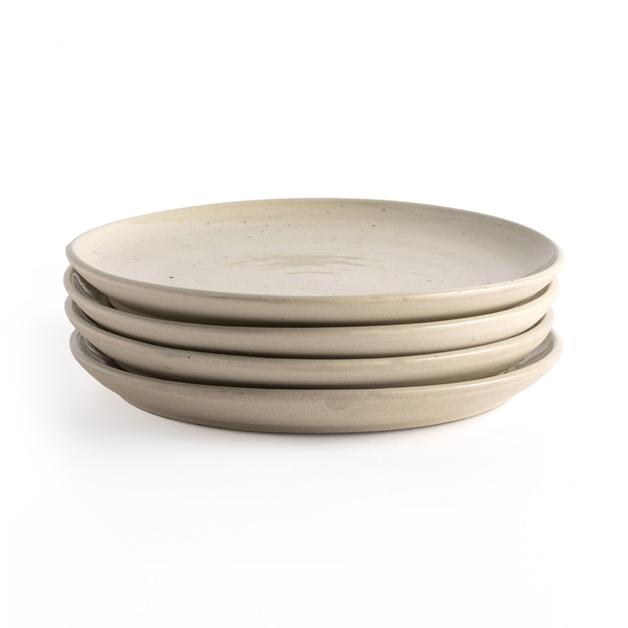 Nelo Dinner Plate, Set Of 4 In Cream Matte by Four Hands