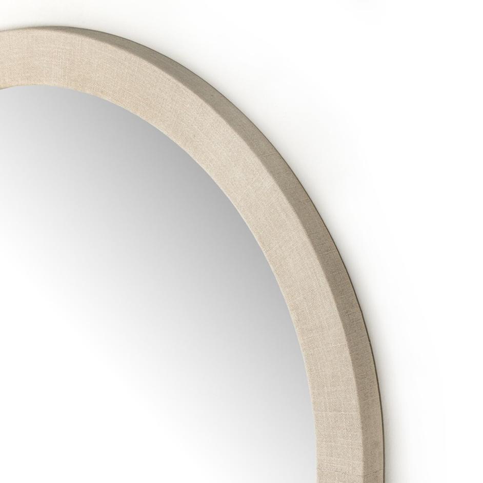 Cressida Floor Mirror - Ivory Painted Linen by Four Hands