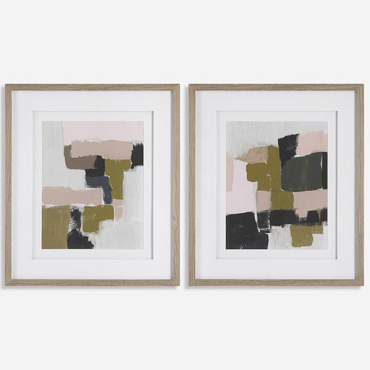 Color Block Framed Prints, Set/2 by Uttermost