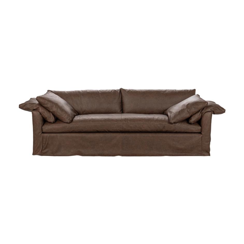Cassiano Leather Slip Cover Sofa El Paso by Classic Home
