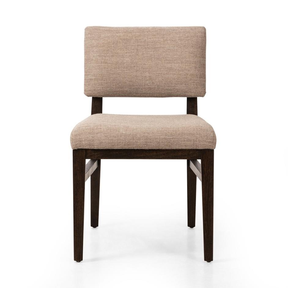Carlo Dining Chair In Alcala Fawn And Dark Oak And Dark Oak Veneer by Four Hands