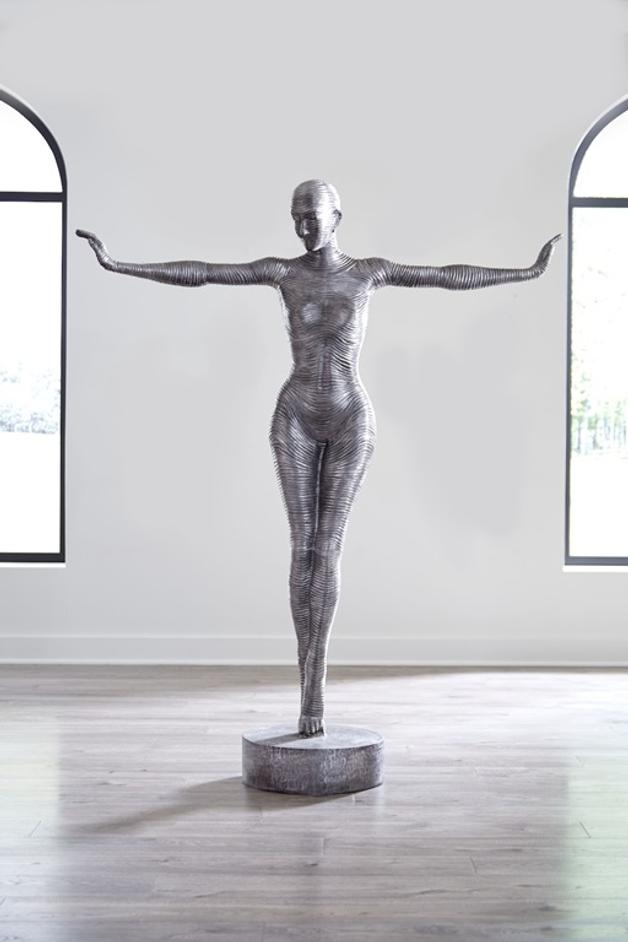 Outstretched Arms Standing Sculpture, Aluminum by Phillips Collection