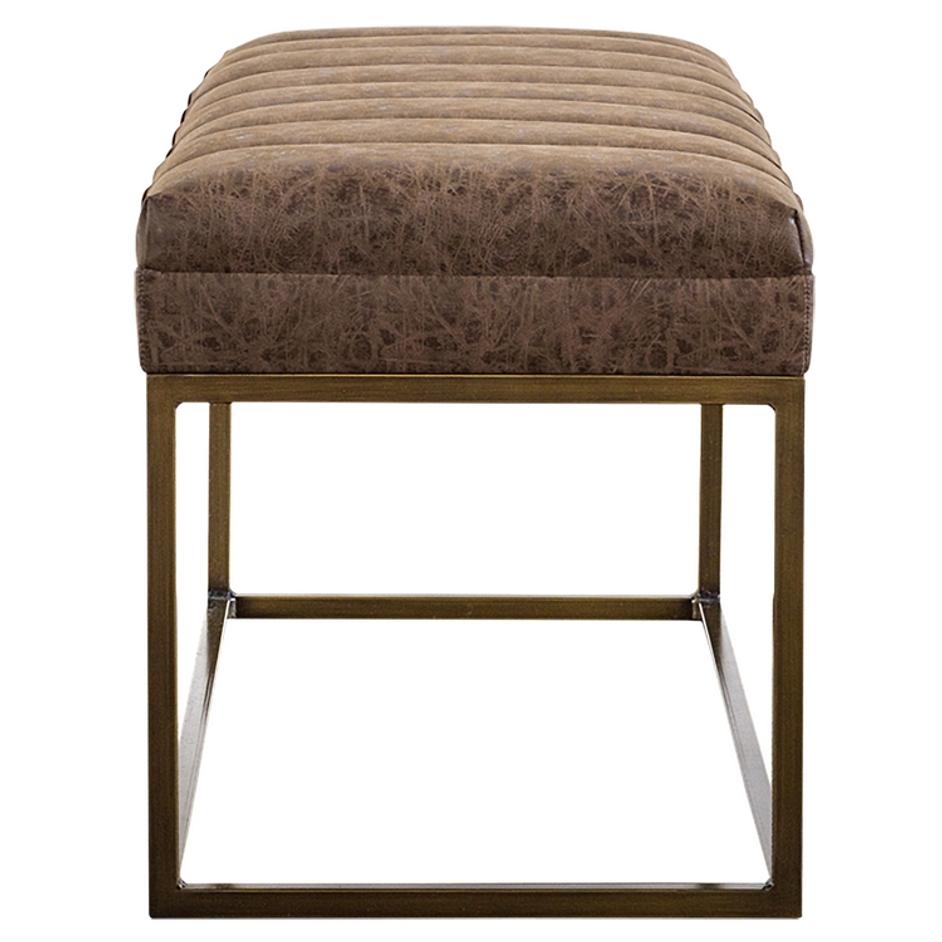 Darius Bench In Nubuck Chocolate by New Pacific Direct