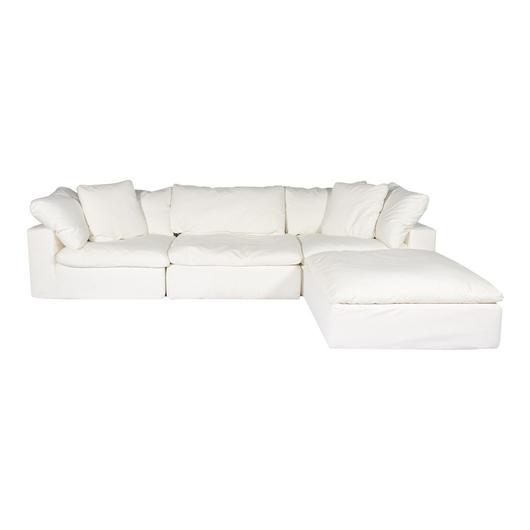 CLAY LOUNGE MODULAR SECTIONAL LIVESMART FABRIC CREAM by Moes Home