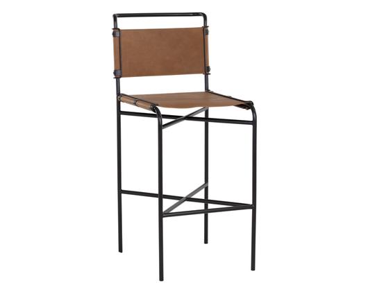 CORRIGAN BARSTOOL - COGNAC LEATHER by Sunpan