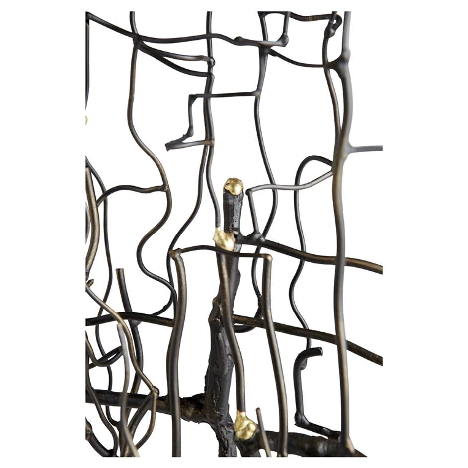 Wilting Brass Sculpture in Gold and Black by Cyan Design