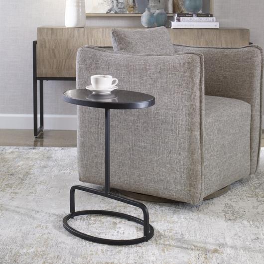 Jessenia Black Marble Accent Table by Uttermost