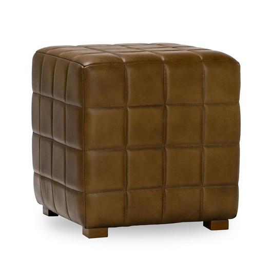 Carlo Leather 18" Square Ottoman by Classic Home