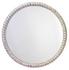 Audrey Beaded Wood Round Wall Mirror, White Washed by Jamie Young